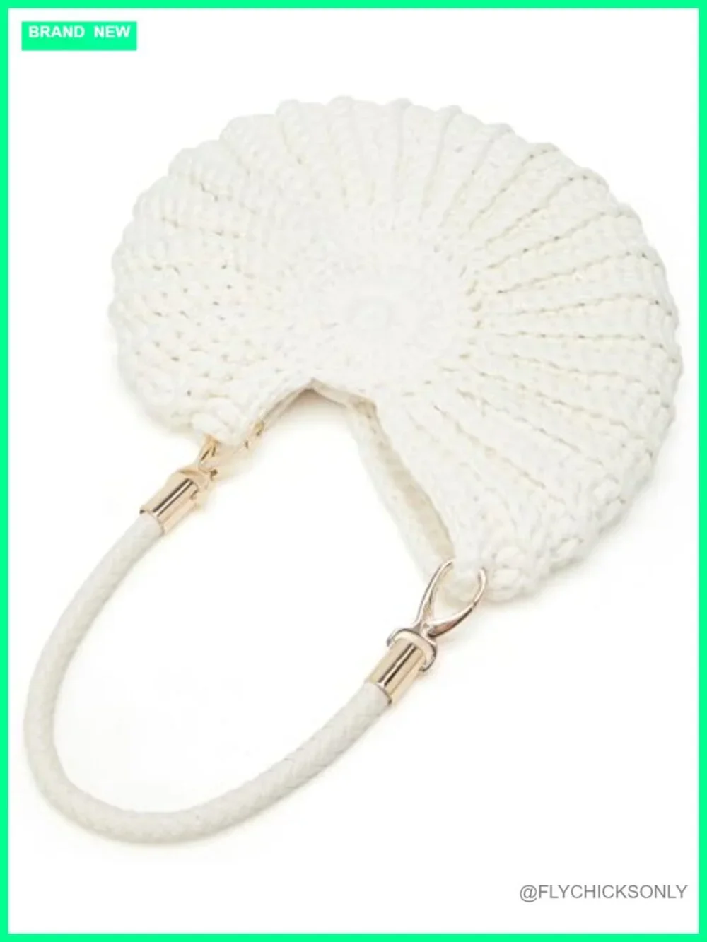 Handmade Crochet Tote Bag Seashell Purse Boho Shell Crossbody Shoulder Beach